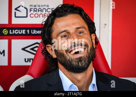 Reims, France. 01st Oct, 2023. Fabio GROSSO of Lyon during the French championship Ligue 1 football match between Stade de Reims and Olympique Lyonnais on October 1, 2023 at Auguste Delaune stadium in Reims, France - Photo Matthieu Mirville/DPPI Credit: DPPI Media/Alamy Live News Stock Photo