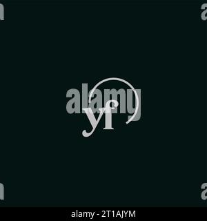 YF initials logo monogram design ideas Stock Vector