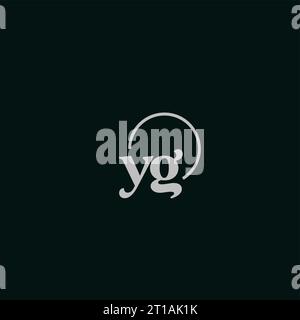 YG initials logo monogram design ideas Stock Vector