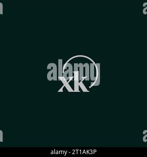 XK initials logo monogram design ideas Stock Vector