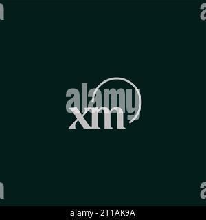 XM initials logo monogram design ideas Stock Vector