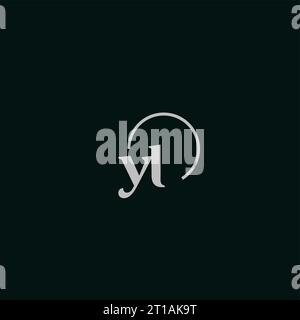 YL initials logo monogram design ideas Stock Vector