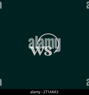 WS initials logo monogram design ideas Stock Vector