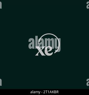XE initials logo monogram design ideas Stock Vector