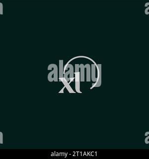 XL initials logo monogram design ideas Stock Vector