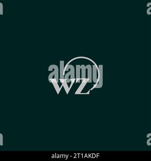 WZ initials logo monogram design ideas Stock Vector