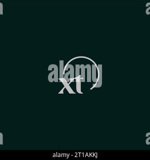 XT initials logo monogram design ideas Stock Vector