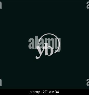 YB initials logo monogram design ideas Stock Vector