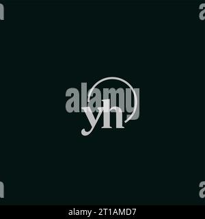 YH initials logo monogram design ideas Stock Vector