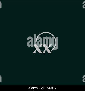 XX initials logo monogram design ideas Stock Vector