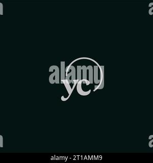 YC initials logo monogram design ideas Stock Vector