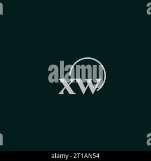 XW initials logo monogram design ideas Stock Vector