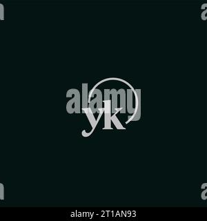 YK initials logo monogram design ideas Stock Vector