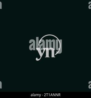 YN initials logo monogram design ideas Stock Vector