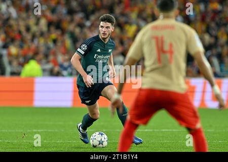 Declan Rice (41) of Arsenal pictured during the Uefa Champions League matchday 2 game in group B in the 2023-2024 season between Racing Club de Lens and Arsenal FC on October 3 , 2023 in Lens, France. (Photo by David Catry / Sportpix ) Stock Photo