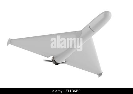 Military drone on white background. Isolated 3d illustration Stock Photo