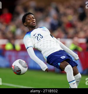 Nottingham, UK. 12th Oct, 2023. England's Jaden Philogene in action between England U-21 and Serbia U-21 at the City Ground, Nottingham, England on 12 October 2023. Photo by Stuart Leggett. Editorial use only, license required for commercial use. No use in betting, games or a single club/league/player publications. Credit: UK Sports Pics Ltd/Alamy Live News Stock Photo