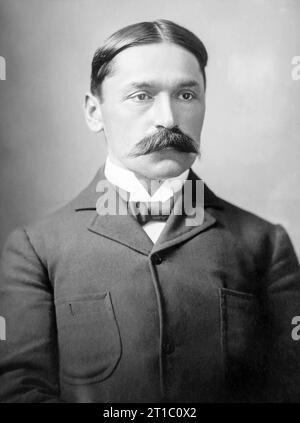 Serbian scientist Mihaljo Idvorski Pupin (1858-1935) was a professor at Columbia University, a founding member of NACA (the predecessor of NASA), a philanthropist, and a scientific inventor holding numerous patents. Stock Photo