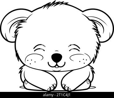 cute koala animal cartoon vector illustration graphic design vector illustration graphic design Stock Vector