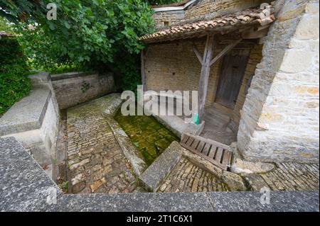 Former public washing places in a small village in the South West of France. Stock Photo