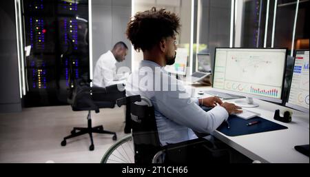 Data Analyst Using Data Analytics KPI Dashboard Stock Photo
