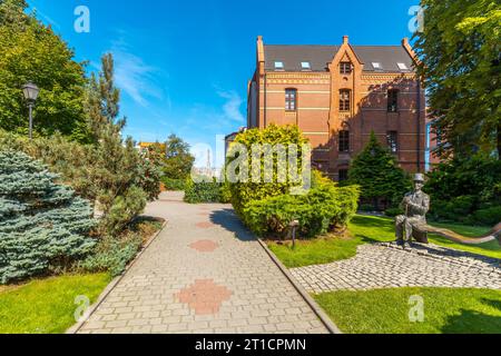 Bridges and dams on the Odra River in Opole, Poland. Stock Photo