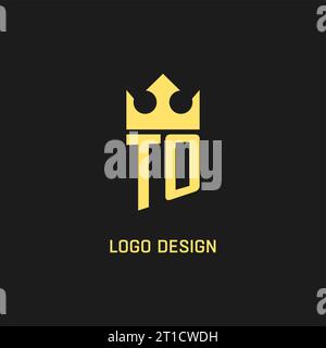 Monogram TO logo shield crown shape, elegant and luxury initial logo style vector graphic Stock Vector