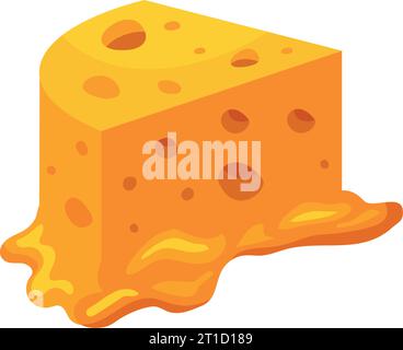 cheese sliced melted Stock Vector