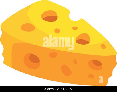 cheese sliced melted food Stock Vector