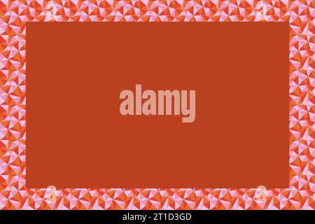 Red colors frame with triangles and copy space, vector illustration Stock Vector