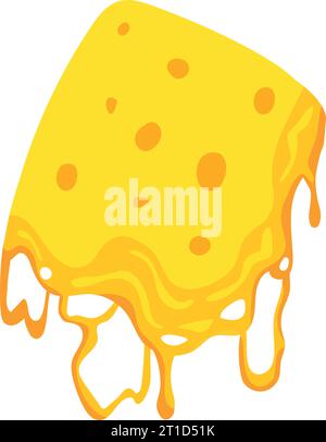 cheese sliced melted product Stock Vector