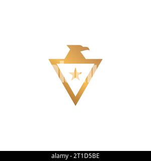 Eagle Star Shield Triangle Logo Vector Stock Vector