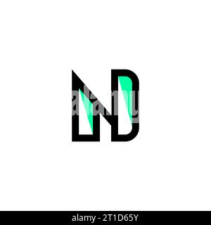 ND Logo Design. Letter N Icon Stock Vector