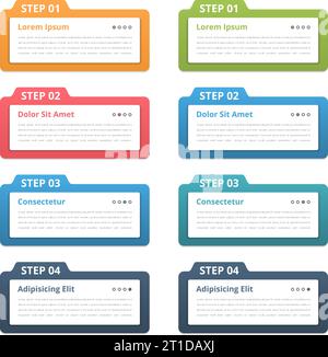 Set of infographic elements with numbers, line icons and place for your text, can be used as workflow, process, steps or options, vector eps10 illustr Stock Vector