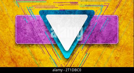 Hi-tech abstract grunge background with triangles. Modern futuristic vector design Stock Vector
