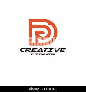 Alphabet letter icon logo DP or PD Stock Vector