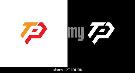 TP Logo, TP Monogram, Initial TP Logo, Letter TP negative space logo, Icon, Vector Stock Vector