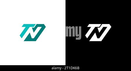 TN Logo, TN Monogram, Initial TN Logo, Letter TN negative space logo, Icon, Vector Stock Vector