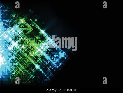 Vector abstract technological interface style background design Stock ...