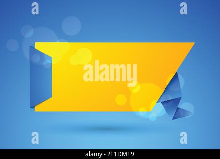 Abstract origami speech bubble. Vector abstract background. Stock Vector