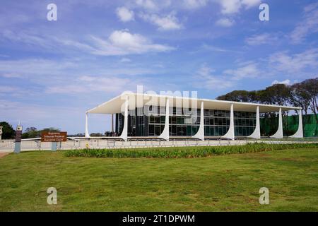 BRASILIA, BRAZIL - AUGUST 30, 2023: Supreme Federal Court (Supremo Tribunal Federal) is the highest court of law in Brazil for constitutional issues, Stock Photo