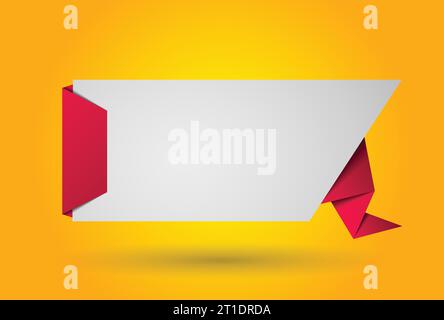 Abstract origami speech bubble. Vector abstract background. Stock Vector