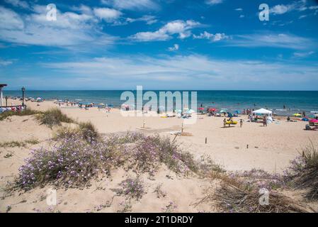 Dune beach of Oliva Nova near Denia one of the most beautiful on the Costa Blanca, Spain in early summer Stock Photo