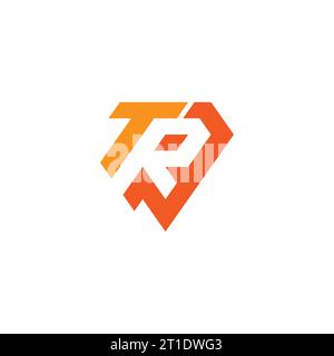 TR Logo, TR Monogram, Initial TR Logo, Letter TR negative space logo, Icon, Vector Stock Vector