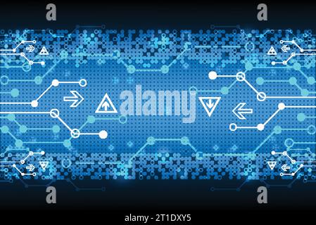 Digital connection scheme. Point structure, circuit modern, network ...
