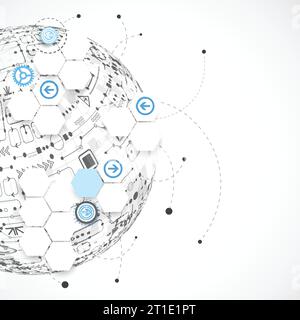 Abstract technology globe background. Vector Stock Vector Image & Art ...