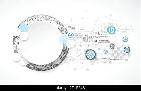 Abstract technology globe background. Vector Stock Vector