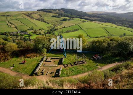 Old quarry machinery at Tegg's Nose country park near Macclesfield,  Cheshire, England Stock Photo