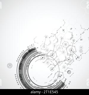 Abstract technology background with various technology elements Hi-tech ...