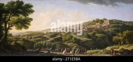 Claude Joseph Vernet, Villa at Caprarola, landscape painting in oil on canvas, 1746 Stock Photo